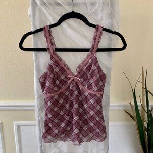 Madden Girl Y2k Style Plaid Camisole